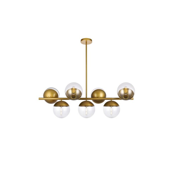 Eclipse 7-Light Pendant in Brass
