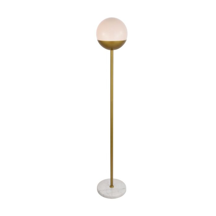 Eclipse 1-Light Floor Lamp in Brass