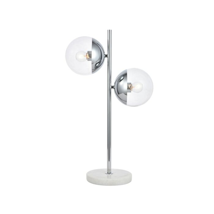 Eclipse 2-Light Table Lamp in Chrome