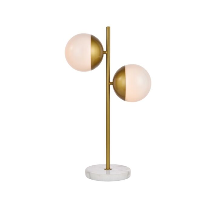 Eclipse 2-Light Table Lamp in Brass