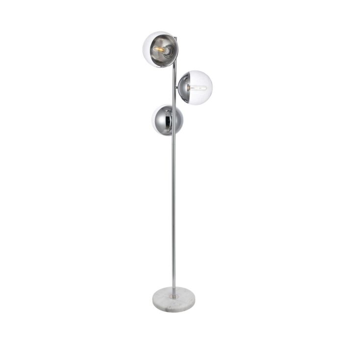 Eclipse 3-Light Floor Lamp in Chrome