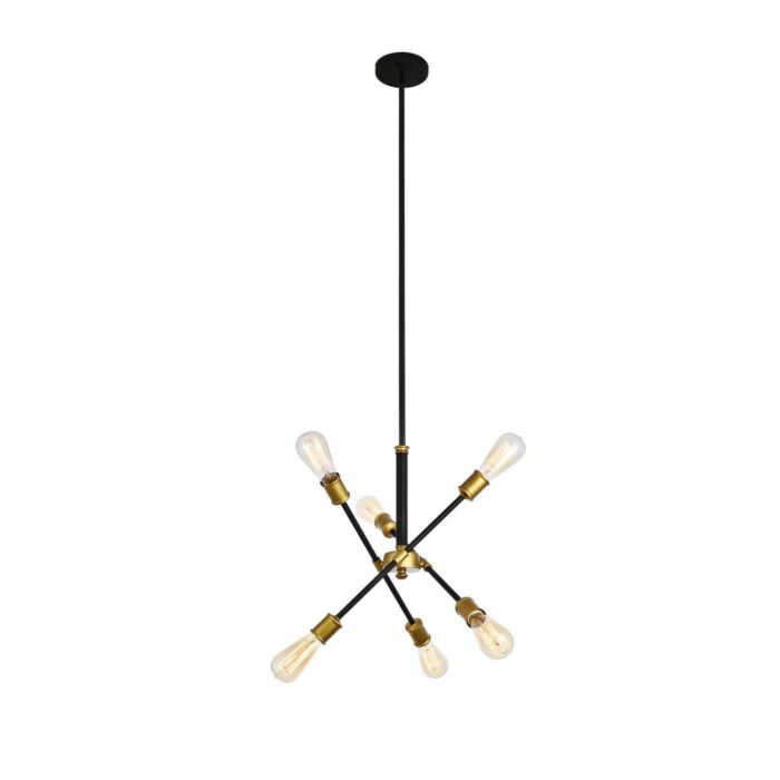 Axel 6-Light Pendant in black