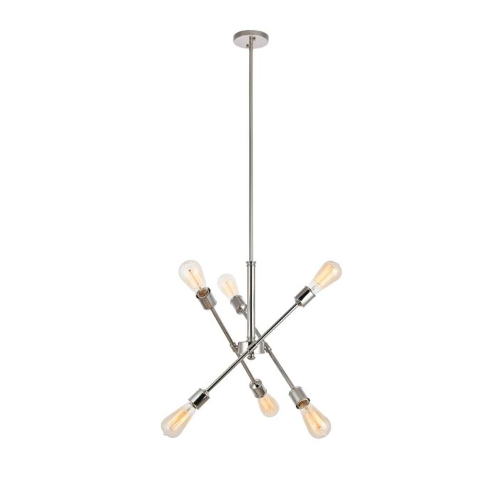 Axel 6-Light Pendant in Polished Nickel