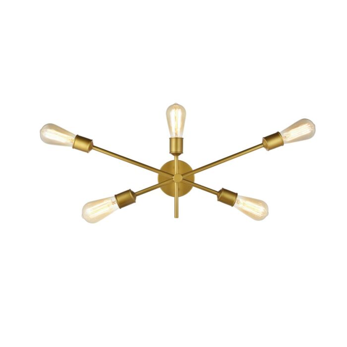 Axel 5-Light Wall Sconce in Brass