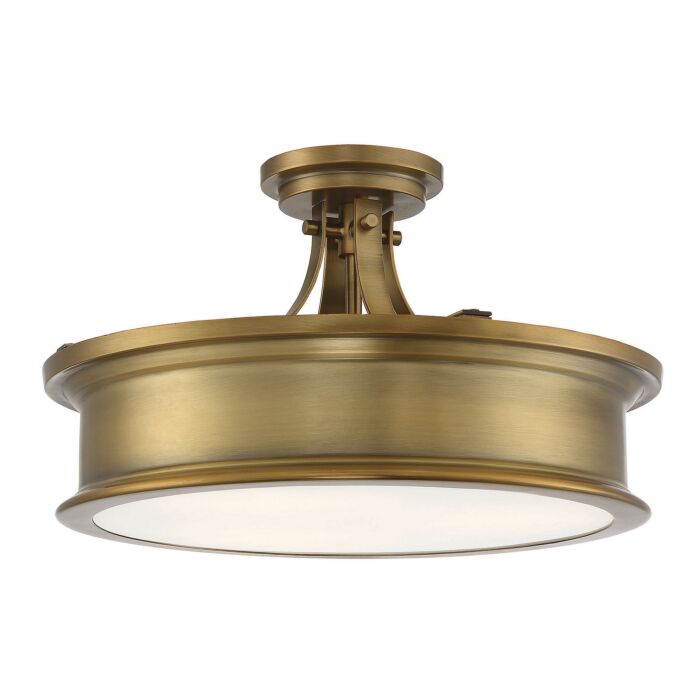 Three Light Semi-Flush Mount by Savoy House