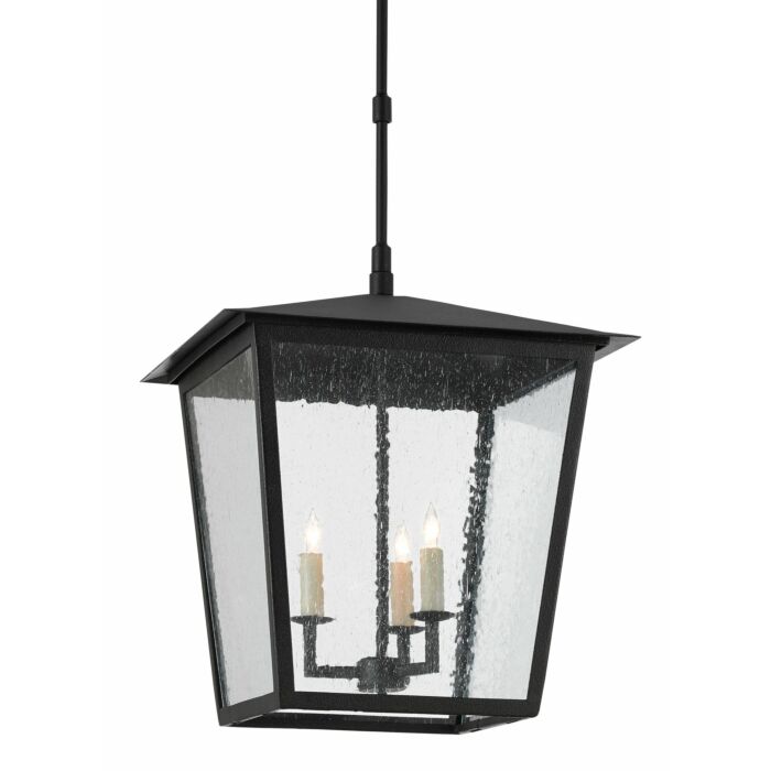 Currey & Company 3 Light 23 Inch Bening Large Outdoor Lantern in Midnight