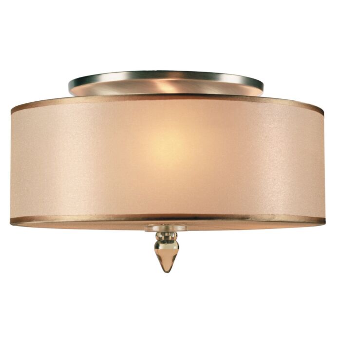 Crystorama Luxo 3 Light 14 Inch Ceiling Light in Antique Brass
