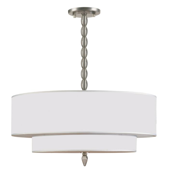 Crystorama Luxo 5 Light 22 Inch Transitional Chandelier in Satin Nickel