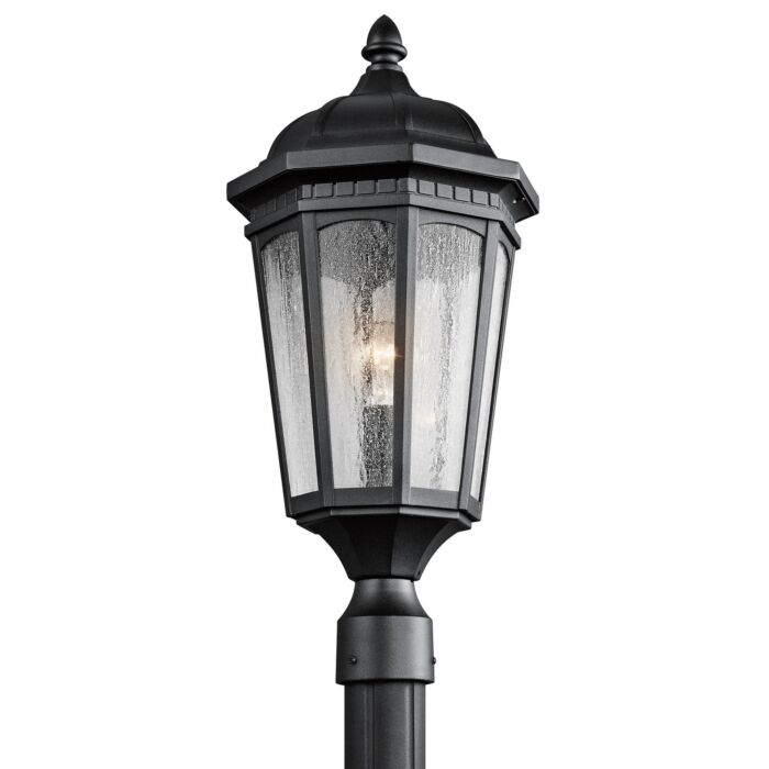 Kichler Courtyard Post Lantern in Textured Black