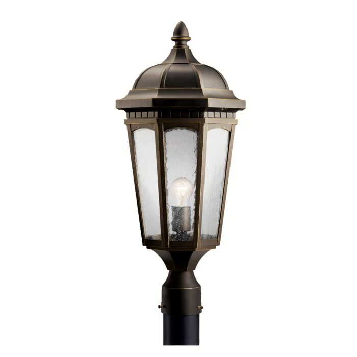 Kichler Courtyard Outdoor Post Lantern in Rubbed Bronze