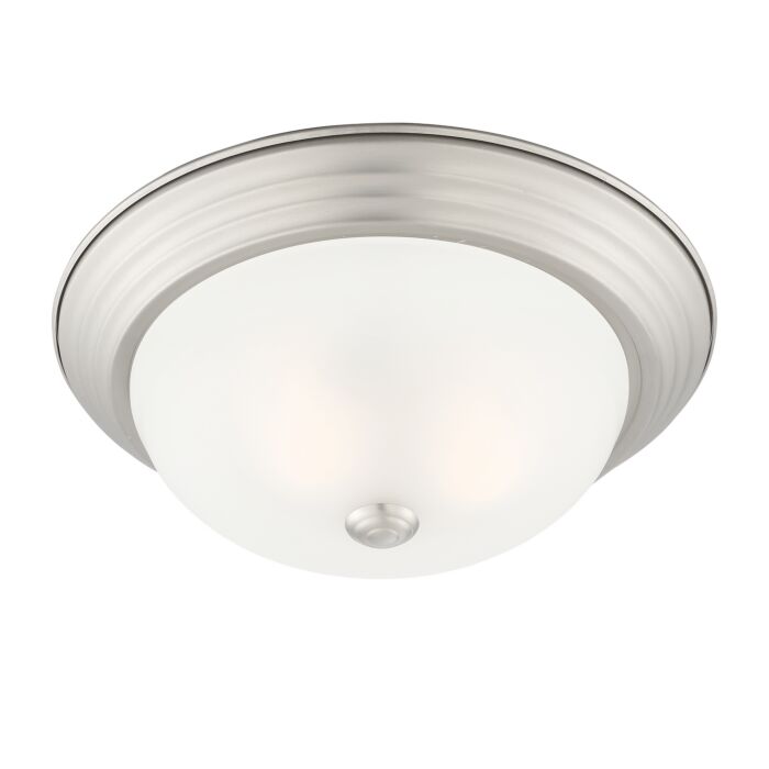Decorative Flushmount 2-Light Flushmount in Pewter