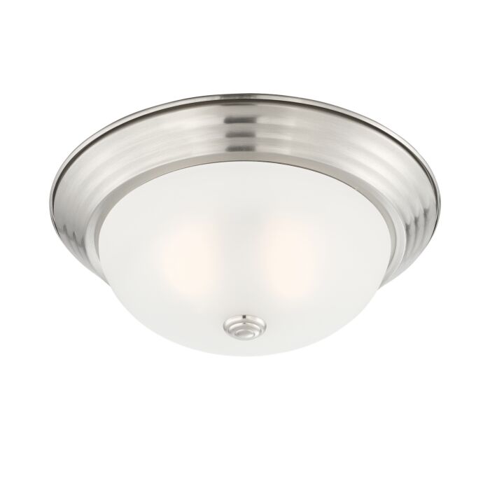 Decorative Flushmount 2-Light Flushmount in Satin Platinum