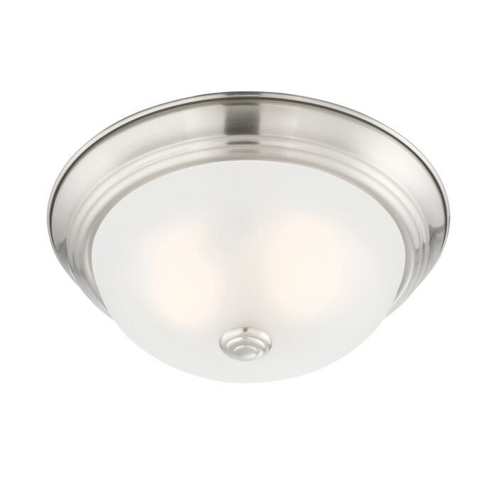 Decorative Flushmount 2-Light Flushmount in Satin Platinum