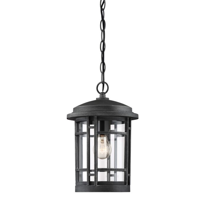 Barrister 1-Light Wall Lantern in Weathered Pewter