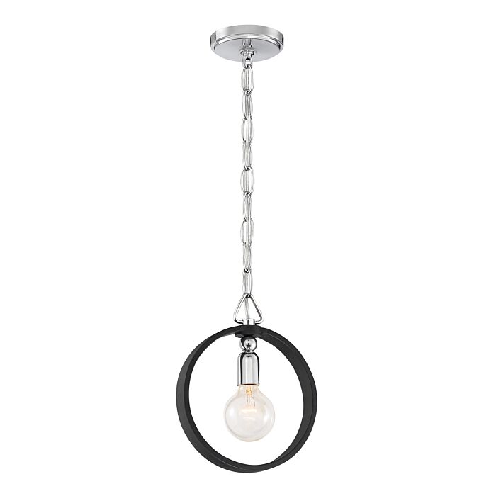 Huxton 1-Light Mini Pendant in Black
