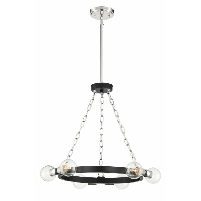 Huxton 6-Light Chandelier in Black