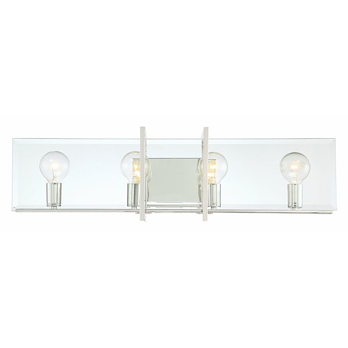 Ethan 4-Light Bathroom Vanity Light in Polished Nickel