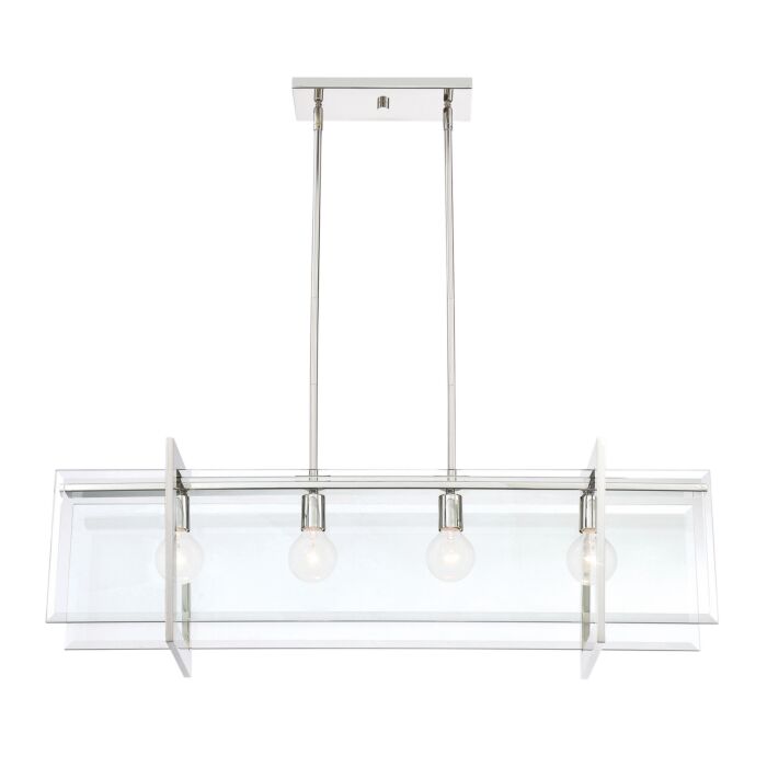 Ethan 4-Light Island Chandelier in Polished Nickel