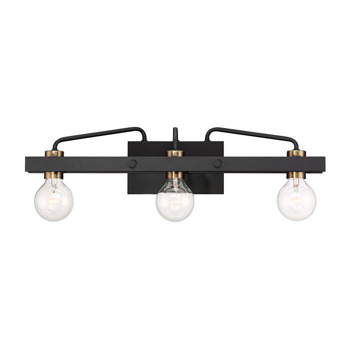 Ravella 3-Light Bathroom Vanity Light in Black