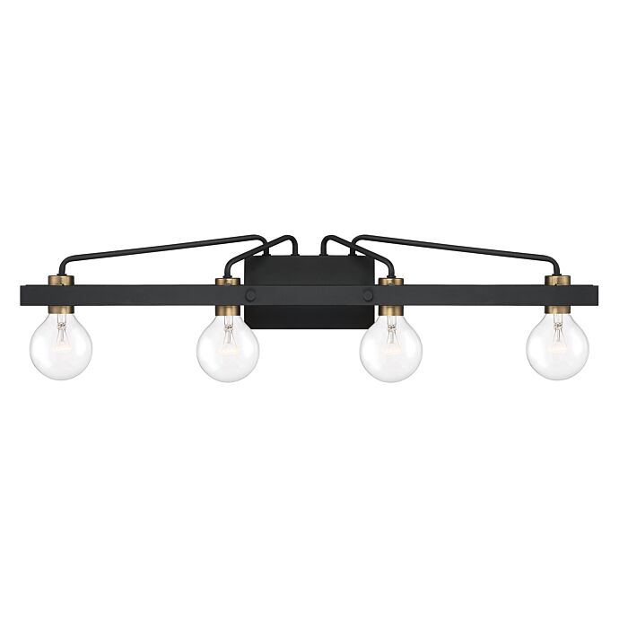 Ravella 4-Light Bathroom Vanity Light in Black