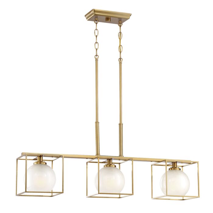 Cowen 3-Light Island Chandelier in Brushed Gold