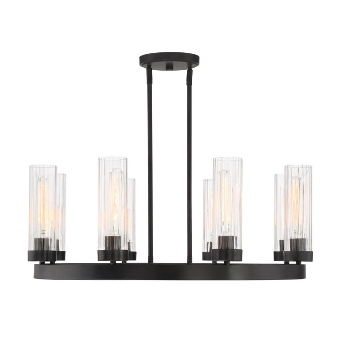 Braden 8-Light Chandelier in Iron (Graphite)