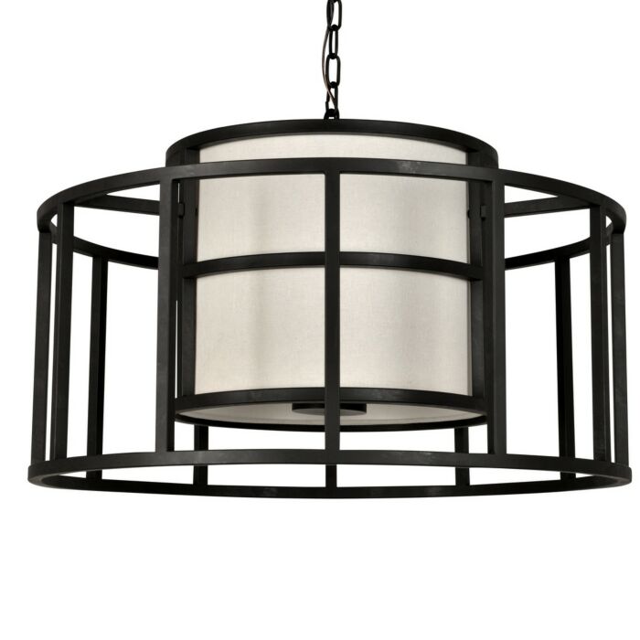 Brian Patrick Flynn for Crystorama Hulton 25 Inch Industrial Chandelier in Matte Black