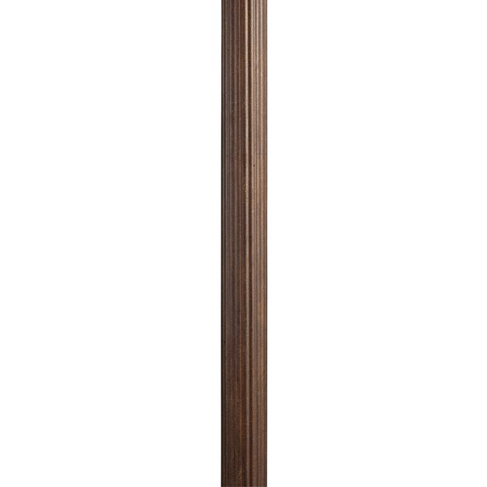 Kichler 84 Inch Direct Burial Fluted Outdoor Post in Brown Stone