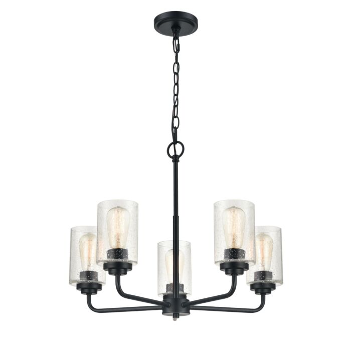 Millennium 5 Light Chandelier in Matte Black