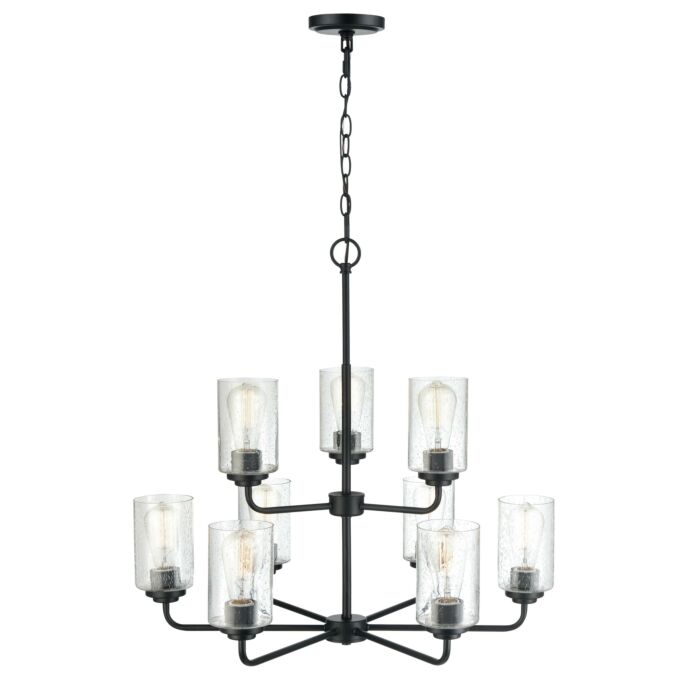 Millennium 9 Light Chandelier in Matte Black
