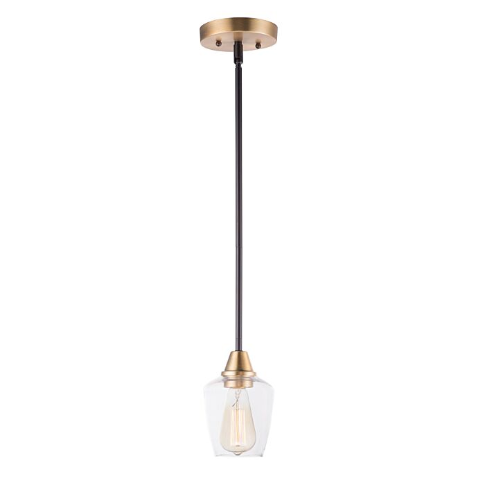 Maxim Goblet Pendant Light in Bronze and Antique Brass