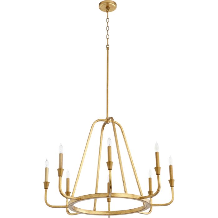 Eight Light Chandelier by Quorum
