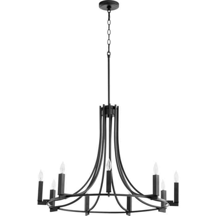 Nine Light Chandelier by Quorum