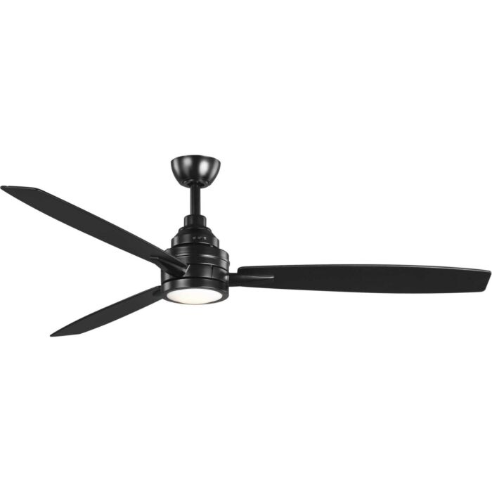 Gaze 1-Light 60" Hanging Ceiling Fan in Black