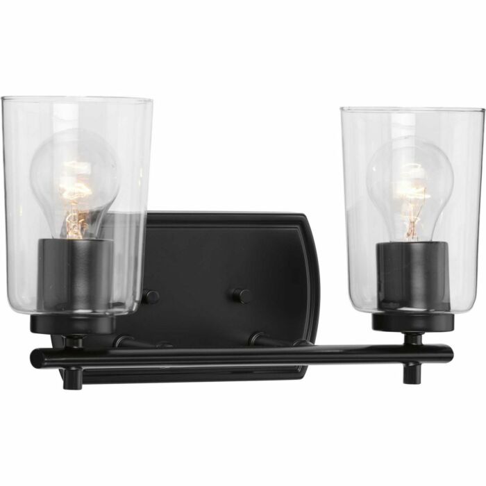 Adley 2-Light Bathroom Vanity Light & Vanity in Black