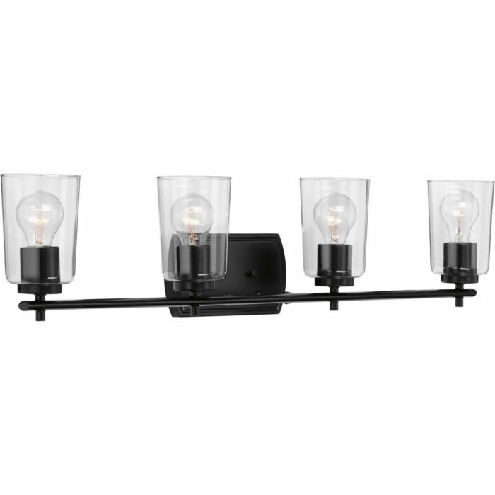 Adley 4-Light Bathroom Vanity Light & Vanity in Black