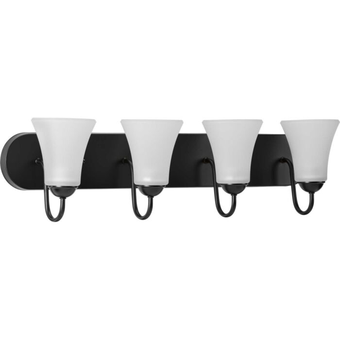 Classic 4-Light Bathroom Vanity Light Bracket in Black