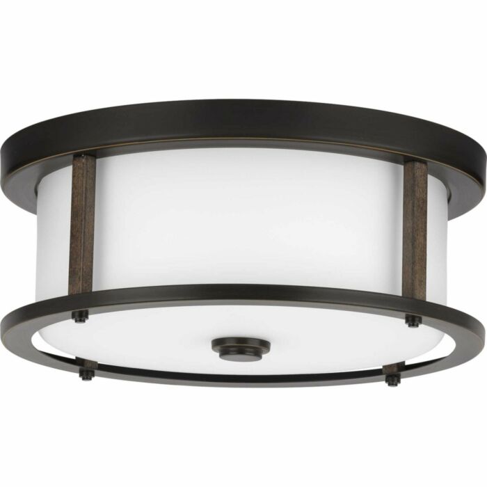 Mast 2-Light Flush Mount in Antique Bronze