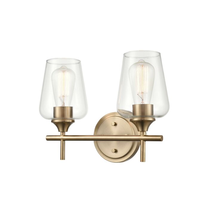 Millennium Ashford 2 Light Bathroom Vanity Light in Modern Gold