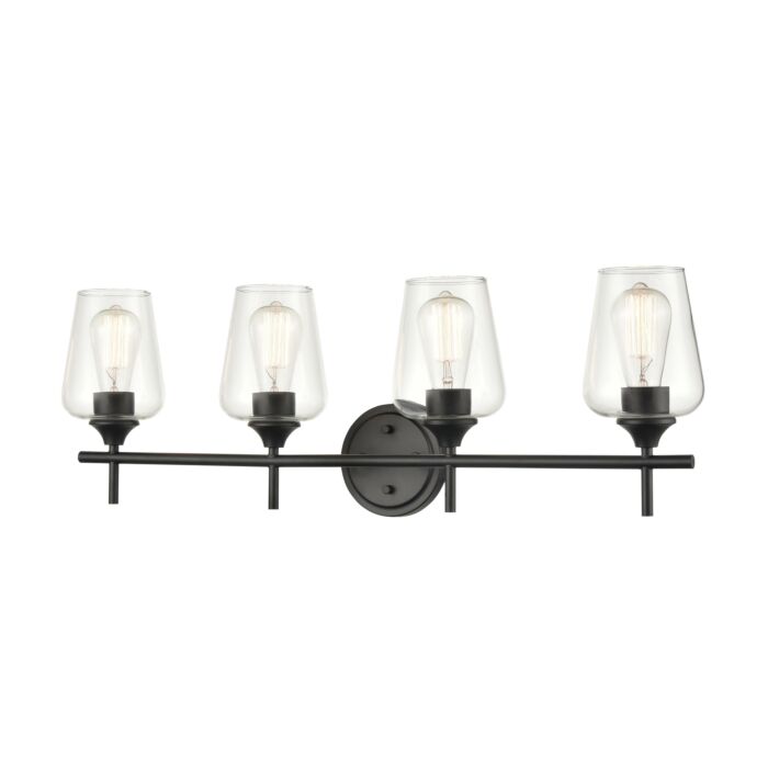 Millennium Ashford 4 Light Bathroom Vanity Light in Matte Black