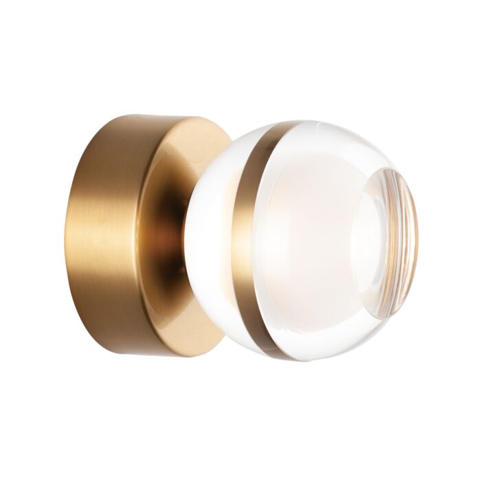 Swank 1-Light LED Wall Sconce in Natural Aged Brass