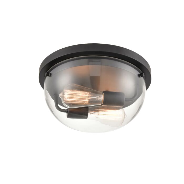 Millennium Ashford 2 Light Ceiling Light in Matte Black