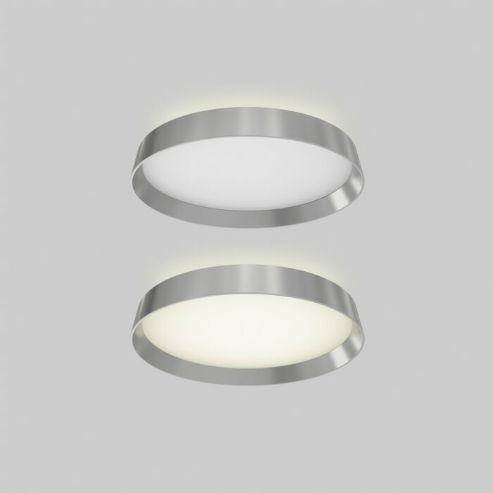 2-Light LED Flush Mount in Satin Nickel