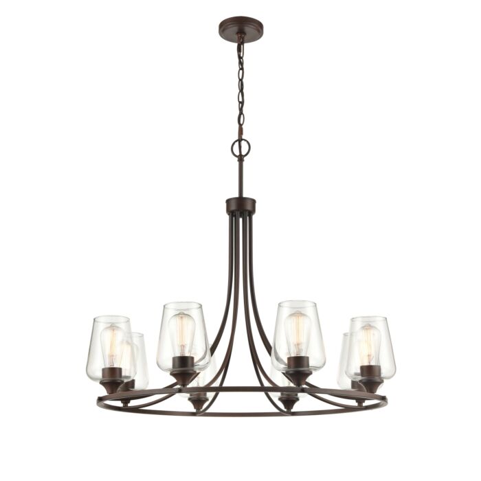 Millennium Ashford 9 Light Transitional Chandelier in Rubbed Bronze