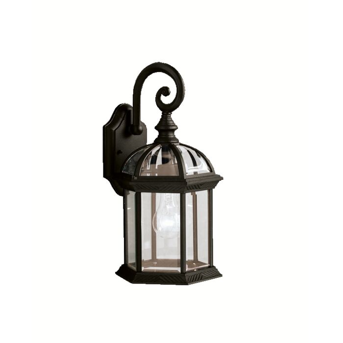 Kichler Barrie 15.5 Inch Outdoor Wall Lantern in Black Finish