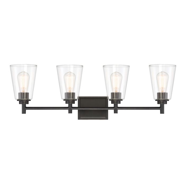 Westin 4-Light Bathroom Vanity Light Bar in Matte Black