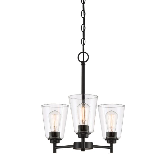 Westin 3-Light Chandelier in Matte Black