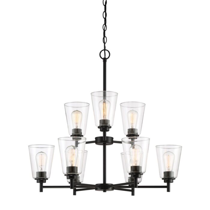 Westin 9-Light Chandelier in Matte Black