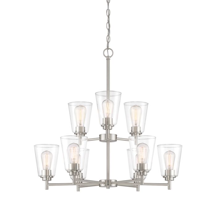 Westin 9-Light Chandelier in Satin Platinum