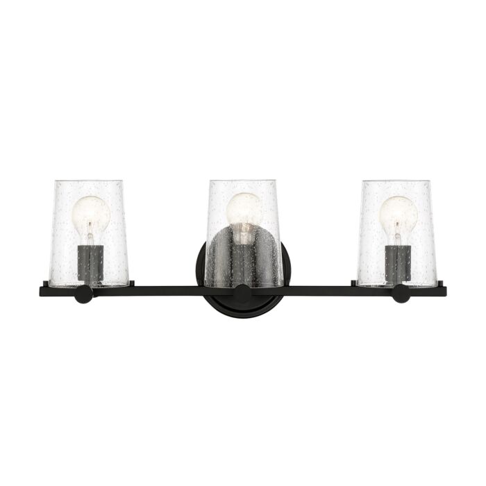 Matteson 3-Light Bathroom Vanity Light Bar in Matte Black